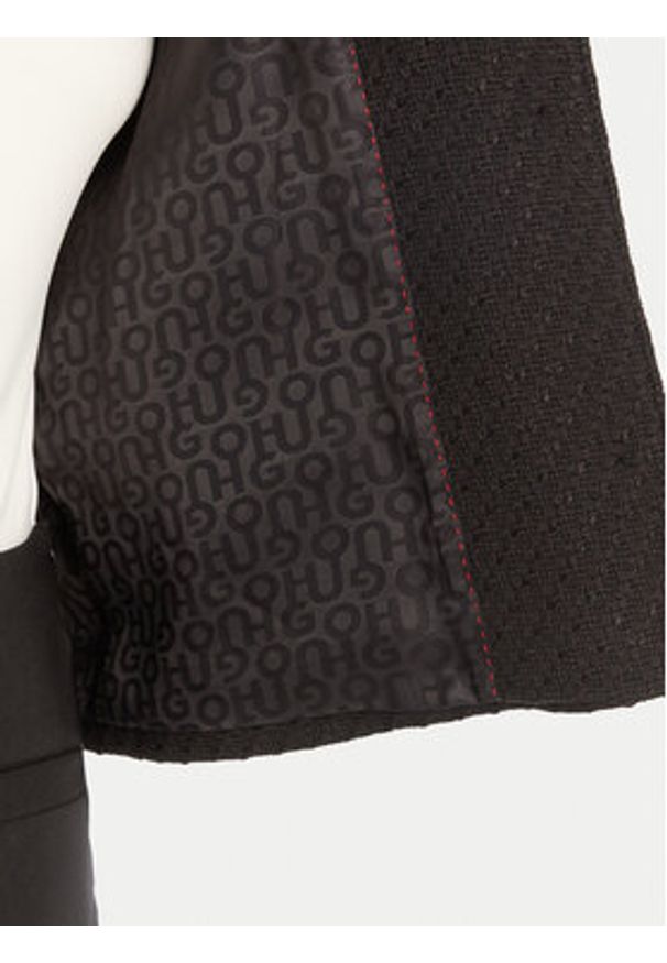 Hugo - HUGO Marynarka Alayna 50542615 Czarny Regular Fit. Kolor: czarny. Materiał: syntetyk
