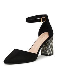 DeeZee Czółenka A1-0272H1 Czarny. Kolor: czarny. Materiał: materiał #7