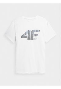 4f - 4F T-Shirt 4FSS23TTSHM309 Biały Regular Fit. Kolor: biały. Materiał: bawełna