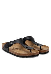Birkenstock Japonki Gizeh 1029613 Czarny. Kolor: czarny. Materiał: skóra
