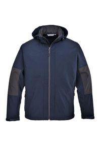 Portwest - Męska Kurtka Soft Shell Z Kapturem. Typ kołnierza: kaptur. Kolor: niebieski