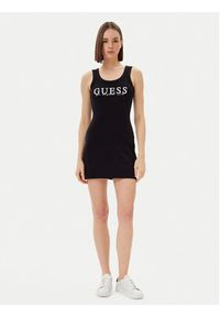 Guess Sukienka codzienna V5GK06 K8RT2 Czarny Slim Fit. Okazja: na co dzień. Kolor: czarny. Materiał: wiskoza. Typ sukienki: proste. Styl: casual #3