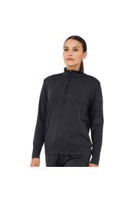 Bluza damska wełniana z krótkim ekspresem Brubeck OUTDOOR MERINO. Kolor: szary. Materiał: poliamid, elastan, poliester, wełna. Długość: krótkie. Sport: outdoor