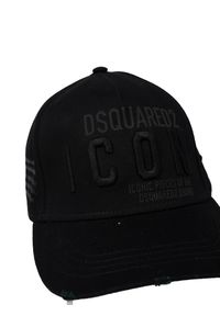 DSQUARED2 - Dsquared2 Bejsbolówka "ICON" | BCM0290 05C00001 | Mężczyzna | Czarny. Kolor: czarny. Materiał: bawełna. Wzór: aplikacja, nadruk. Styl: sportowy, casual #3