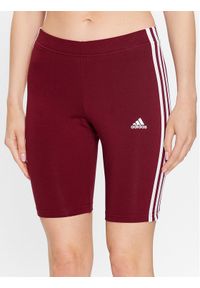 Adidas - adidas Szorty sportowe Essentials 3-Stripes Bike Shorts IM2846 Czerwony. Kolor: czerwony. Materiał: bawełna