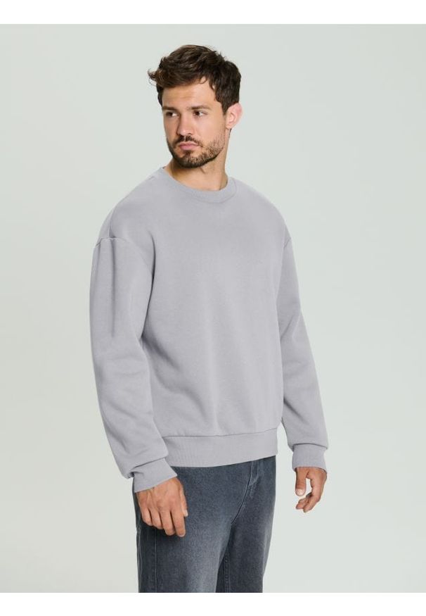 Sinsay - Bluza basic comfort fit - szary. Kolor: szary