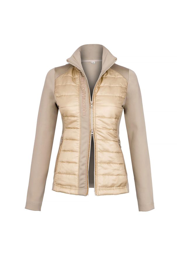Bluza jeździecka damska EQUESTRIAN QUEEN Elvira 25SS zasuwana. Kolor: brązowy, wielokolorowy, beżowy. Materiał: materiał