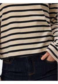 Vero Moda Bluzka Urena 10339132 Beżowy Oversize. Kolor: beżowy. Materiał: bawełna #4