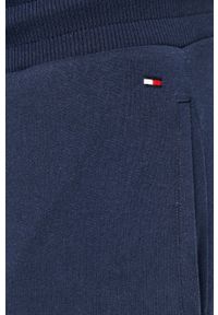 TOMMY HILFIGER - Tommy Hilfiger - Spodnie. Kolor: niebieski. Materiał: bawełna, poliester, materiał, dzianina. Wzór: aplikacja #5