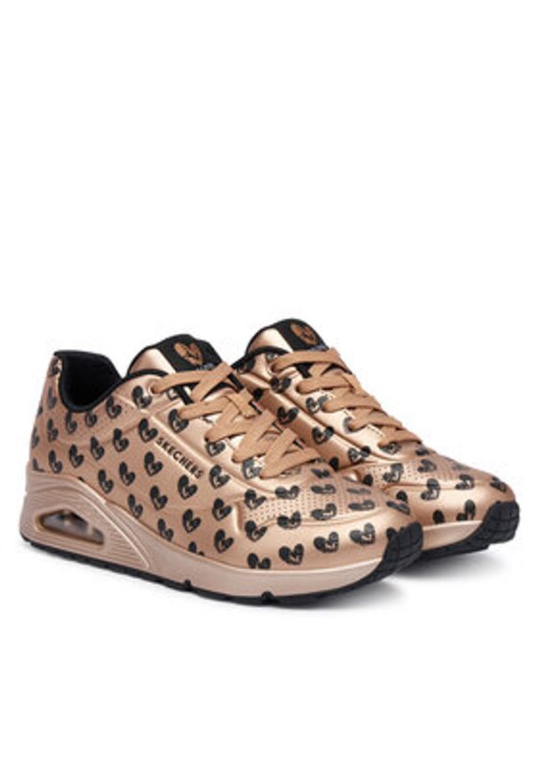 skechers - Skechers Sneakersy Jason Naylor: Uno - Live Life Colorfully 190006/RSGD Złoty. Kolor: złoty. Materiał: skóra