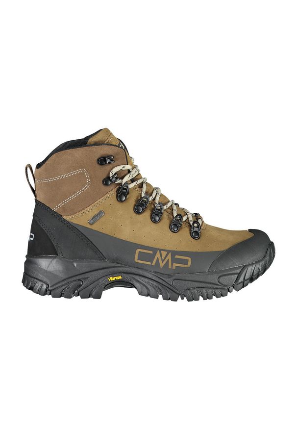Damskie Wysokie buty trekkingowe CMP Dhenieb WP. Kolor: beżowy, czarny, wielokolorowy, brązowy. Materiał: materiał, syntetyk, skóra. Styl: sportowy