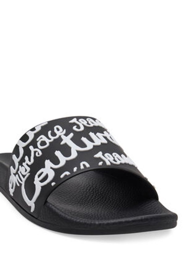 Versace Jeans Couture Klapki 78VA3SQ1 Czarny. Kolor: czarny. Materiał: syntetyk