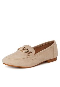 DeeZee Loafersy 200-1 Beżowy. Kolor: beżowy. Materiał: materiał #7