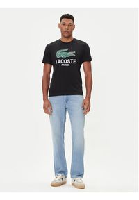 Lacoste T-Shirt TH5634 Czarny Regular Fit. Kolor: czarny. Materiał: bawełna #10