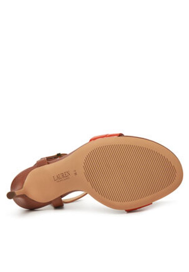 Lauren Ralph Lauren - LAUREN RALPH LAUREN Sandały Gwen 802962183001 Brązowy. Kolor: brązowy. Materiał: skóra