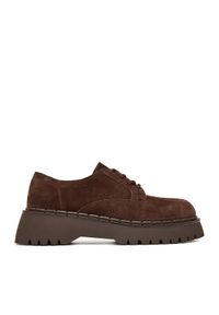 Badura Półbuty EO-ARLETH-25FW12 Brązowy. Kolor: brązowy. Materiał: zamsz, skóra