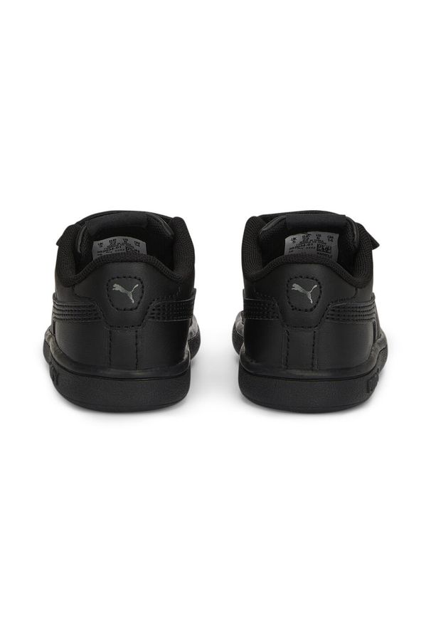 Puma - Niemowlęce skórzane sneakersy Smash 3.0 V PUMA Black Shadow Gray. Kolor: czarny, szary, wielokolorowy. Materiał: skóra. Sport: turystyka piesza