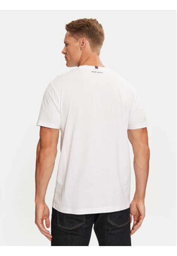 Pepe Jeans T-Shirt Red Bull Racing RM500001 Biały Regular Fit. Kolor: biały. Materiał: bawełna