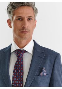 Pako Lorente - PAKO LORENTE – Granatowa marynarka garniturowa w pepitkę. Okazja: na ślub cywilny, na wesele. Kolor: niebieski. Styl: elegancki #3