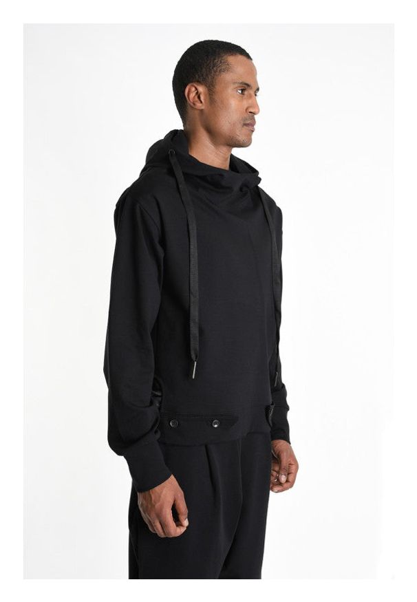 La Haine Inside Us Bluza Unisex | P25083MM1081 | Mężczyzna | Czarny. Okazja: na co dzień. Typ kołnierza: kaptur. Kolor: czarny. Materiał: wiskoza, elastan. Styl: casual, elegancki