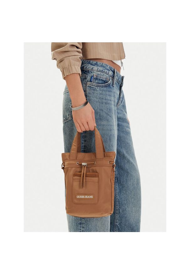 Torebka Guess Jeans. Kolor: brązowy