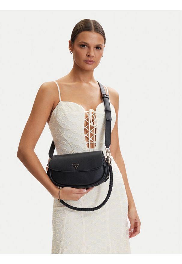 Guess Torebka Danya HWBG99 18190 Czarny. Kolor: czarny. Materiał: skórzane