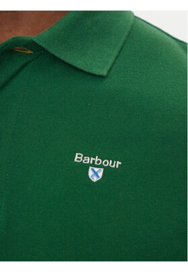 Barbour Polo Original Sports MML0358OL72 Zielony Tailored Fit. Typ kołnierza: polo. Kolor: zielony. Materiał: bawełna