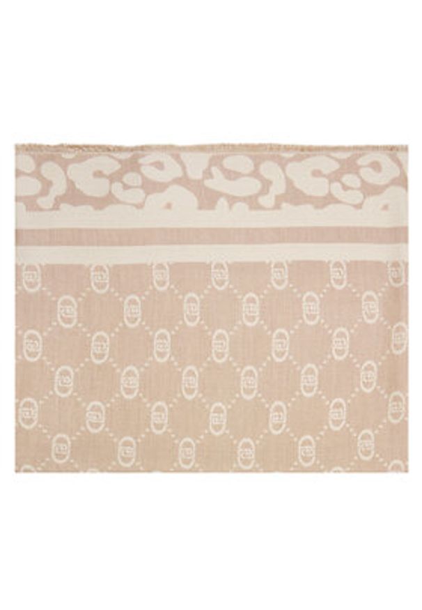 Liu Jo Szal Stola Jacquard Mon 2F5040 T0300 Beżowy. Kolor: beżowy. Materiał: materiał, wiskoza