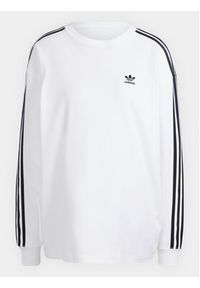 Adidas - adidas Bluzka 3-Stripes IR8060 Biały Oversize. Kolor: biały. Materiał: bawełna #5