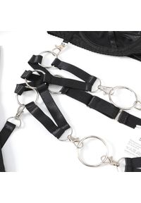 Intica - Komplet bielizny z paskami i kółkami na specjalne okazje Stephana. Kolor: czarny. Materiał: materiał #8