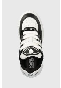 Karl Lagerfeld sneakersy skórzane KREEPER LO kolor biały KL42323. Nosek buta: okrągły. Kolor: biały. Materiał: skóra. Obcas: na platformie #2