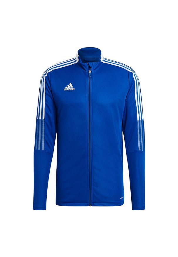 Adidas - Bluza piłkarska męska adidas Tiro 21 Track. Kolor: wielokolorowy, biały, niebieski. Sport: piłka nożna