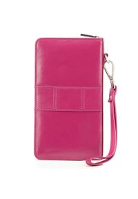 Wittchen - Damski portfel skórzany z kieszenią na telefon różowy. Kolor: różowy. Materiał: skóra #4