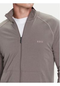BOSS Bluza Mix&Match 50515307 Brązowy Regular Fit. Kolor: brązowy. Materiał: bawełna #4