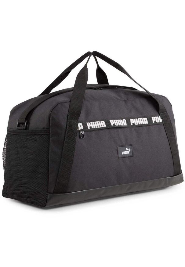 Torba Puma Phase Tape Small Sports Bag Bl 22L, Dla obu płci. Kolor: czarny. Materiał: poliester, materiał. Sport: fitness