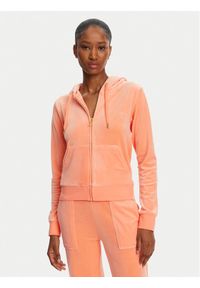 Juicy Couture Bluza Robertson JCAP176 Pomarańczowy Slim Fit. Kolor: pomarańczowy. Materiał: syntetyk