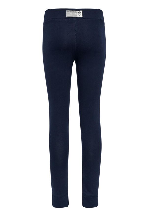 Dziecięce legginsy bawełniane Hummel Move Grid. Kolor: niebieski. Materiał: bawełna. Styl: młodzieżowy