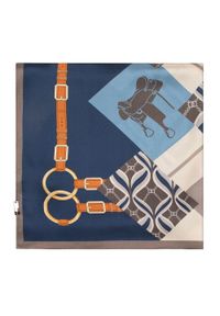 Wittchen - Damski szal jedwabny wzorzysty. Okazja: na co dzień. Kolor: niebieski, wielokolorowy, beżowy. Materiał: jedwab. Styl: casual, elegancki #1