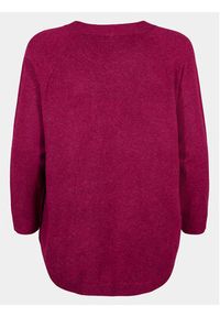 Zizzi Sweter CA61187B Różowy Relaxed Fit. Kolor: różowy. Materiał: syntetyk #4