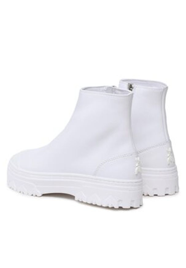 Patrizia Pepe Botki 8Y0016/L011-W338 Biały. Kolor: biały. Materiał: skóra