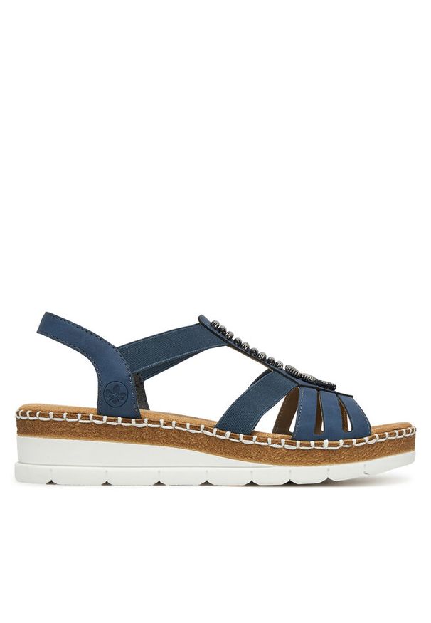 Sandały Rieker. Kolor: niebieski