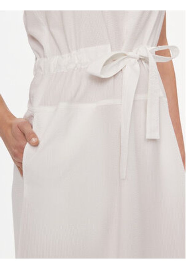 Max Mara Leisure Sukienka letnia Panfilo 2416221068 Biały Regular Fit. Kolor: biały. Materiał: bawełna. Sezon: lato