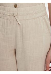 Vero Moda Spodnie materiałowe Caia 10333796 Beżowy Wide Leg. Kolor: beżowy. Materiał: bawełna #3