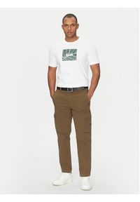 BOSS Spodnie materiałowe Sisla-8 50530599 Khaki Regular Fit. Kolor: brązowy. Materiał: bawełna