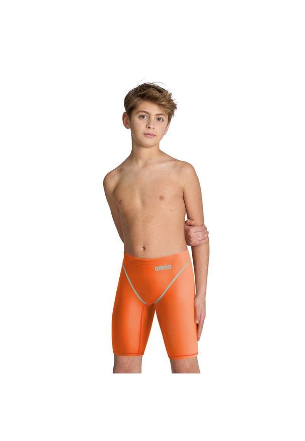 Spodenki startowe pływackie Arena Powerskin ST Next Jammer Junior Orange. Kolor: pomarańczowy, wielokolorowy, zielony