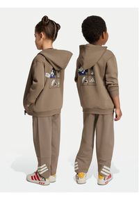 adidas Spodnie dresowe Adidas Disney Mickey Mouse KS3955 Beżowy Regular Fit. Kolor: beżowy. Materiał: syntetyk. Wzór: motyw z bajki #3