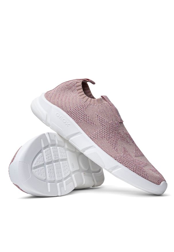 Geox - Sneakersy dziecięce różowe GEOX J Aril G. A. Okazja: na uczelnię. Kolor: różowy. Materiał: syntetyk, materiał, guma. Szerokość cholewki: normalna