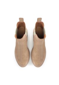 Kazar - Jasnobrązowe trzewiki damskie. Okazja: na co dzień. Wysokość cholewki: za kostkę. Zapięcie: bez zapięcia. Kolor: beżowy. Materiał: zamsz. Szerokość cholewki: normalna. Styl: casual #4