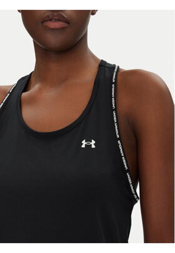 Under Armour Top Tech Knockout 1389851 Czarny Regular Fit. Kolor: czarny. Materiał: syntetyk