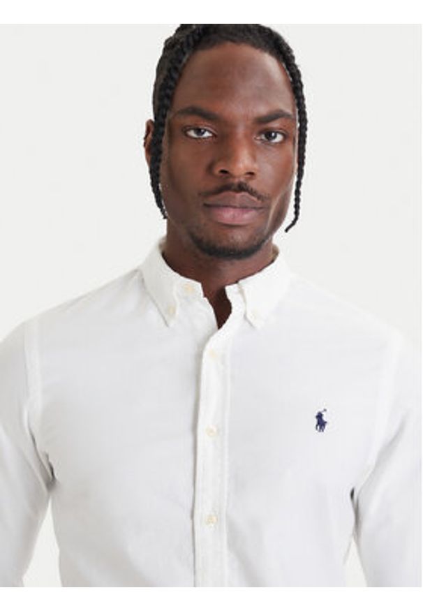 Polo Ralph Lauren Koszula Classics 710736557 Biały Slim Fit. Typ kołnierza: polo. Kolor: biały. Materiał: bawełna